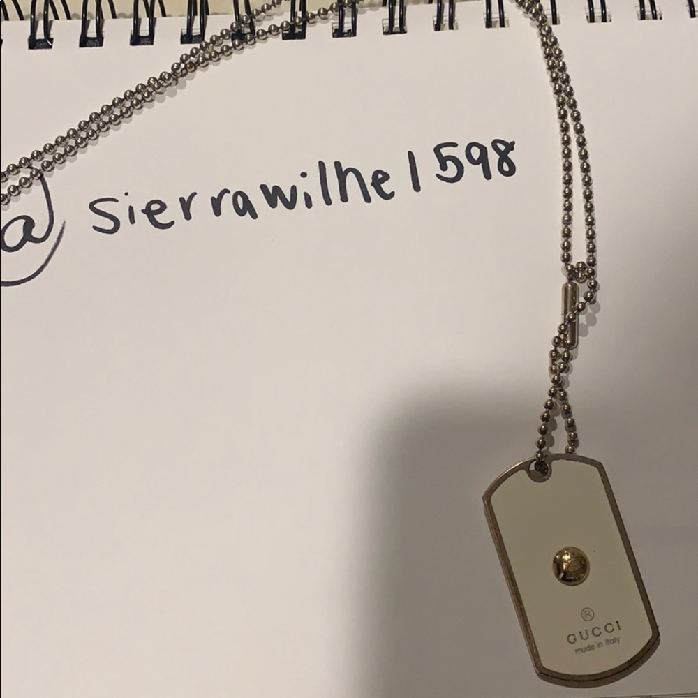 Grammy edition Gucci dog tags 18k gold